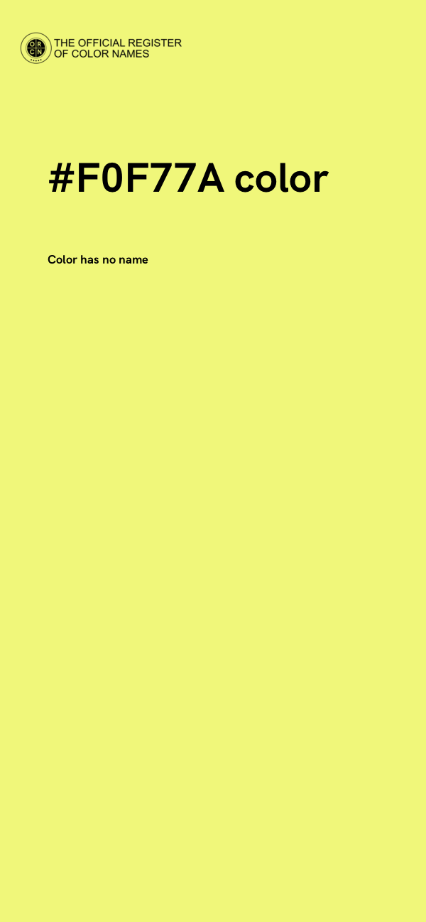 #F0F77A color image