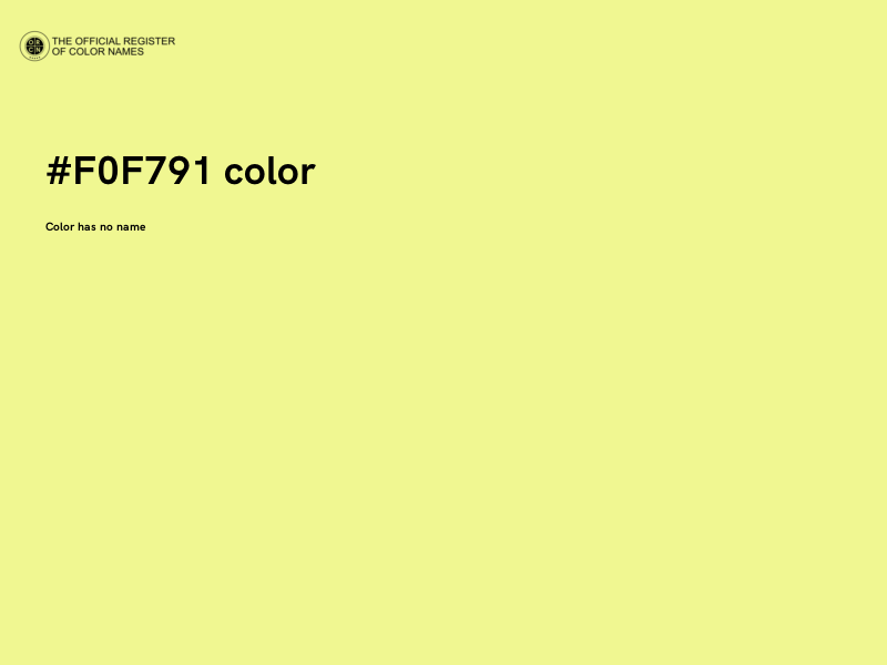 #F0F791 color image