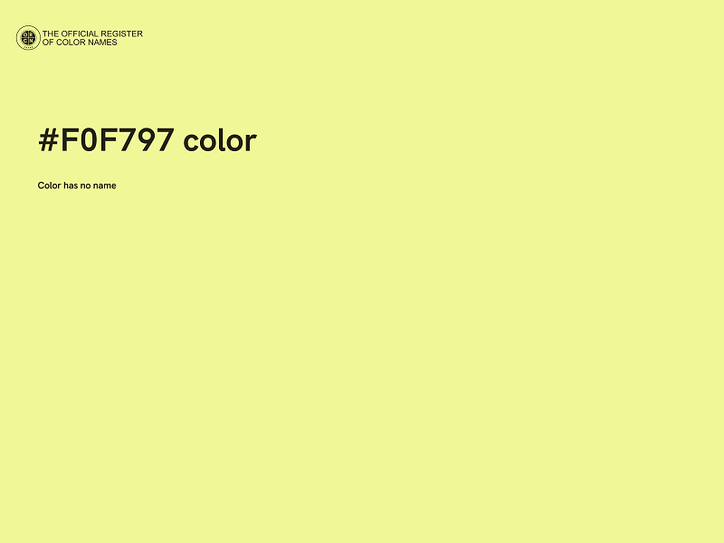 #F0F797 color image