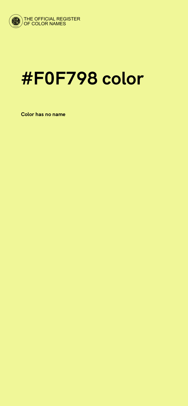 #F0F798 color image