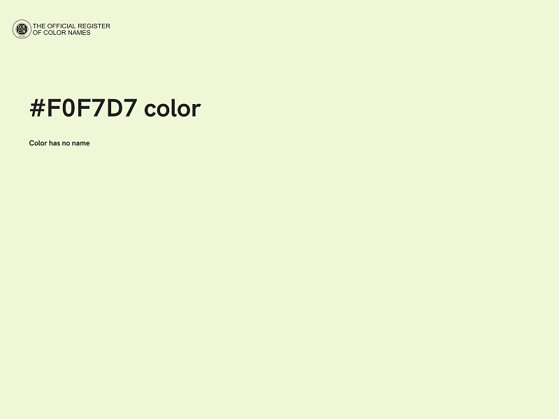 #F0F7D7 color image