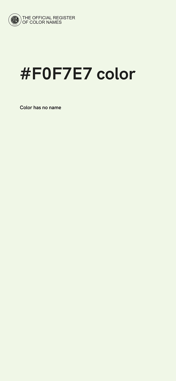 #F0F7E7 color image