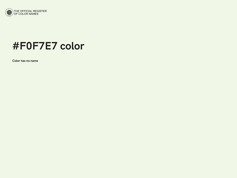 #F0F7E7 color image
