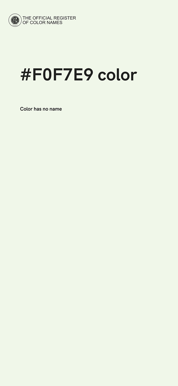 #F0F7E9 color image