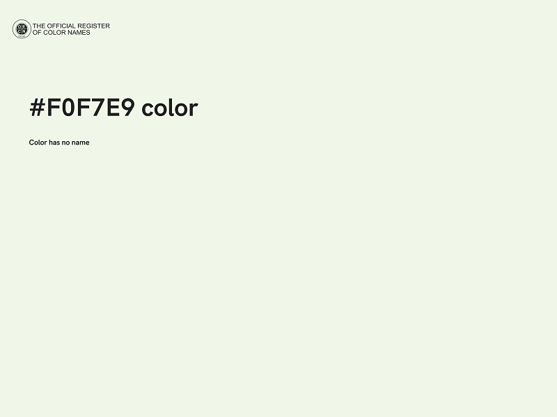 #F0F7E9 color image