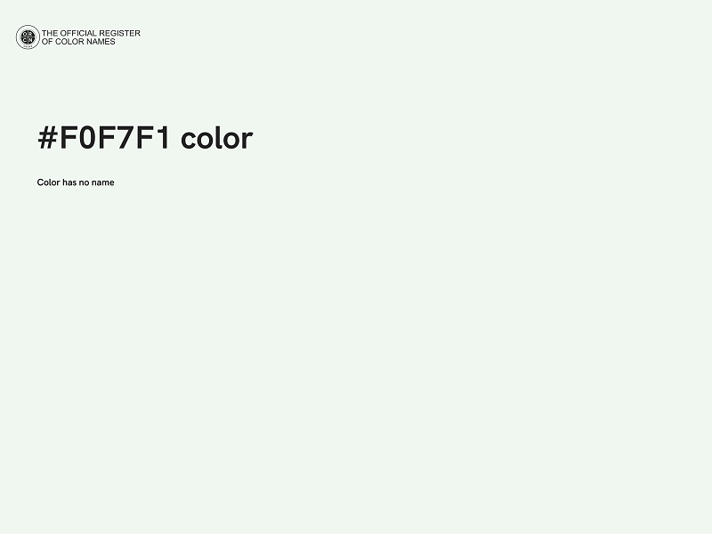 #F0F7F1 color image