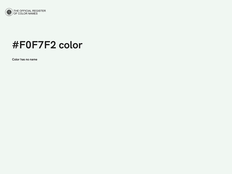 #F0F7F2 color image