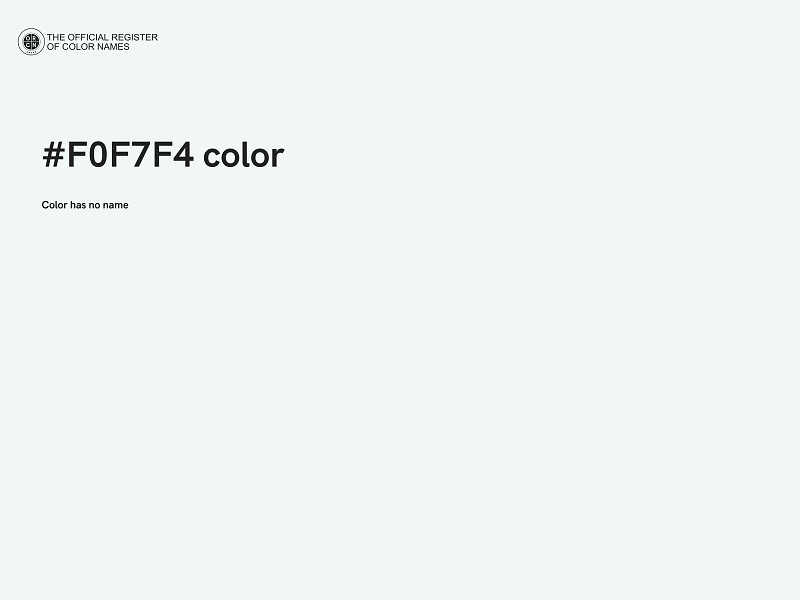 #F0F7F4 color image