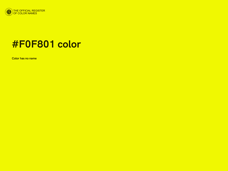 #F0F801 color image