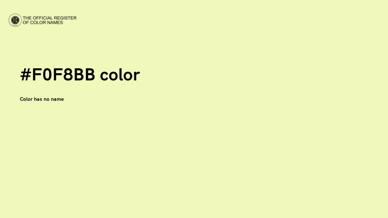 #F0F8BB color image