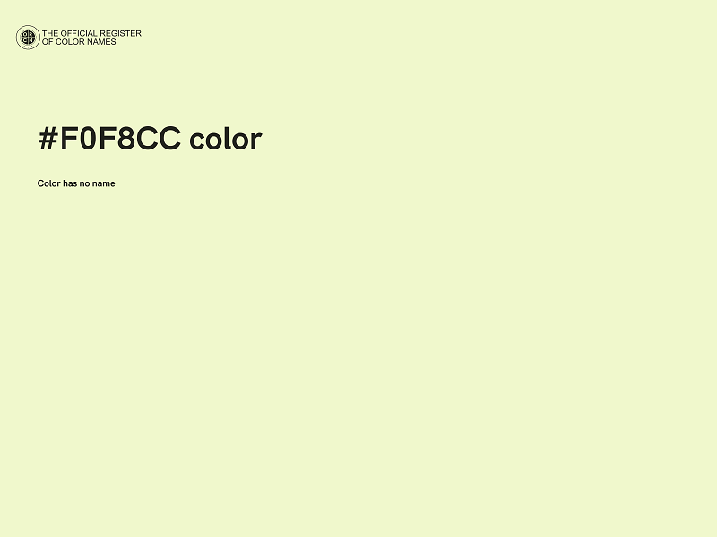 #F0F8CC color image