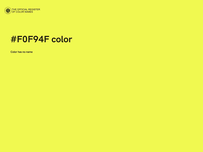 #F0F94F color image