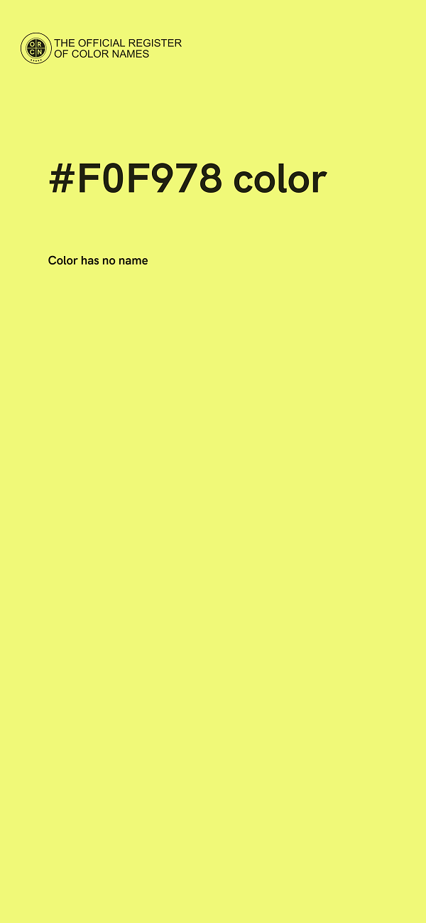#F0F978 color image