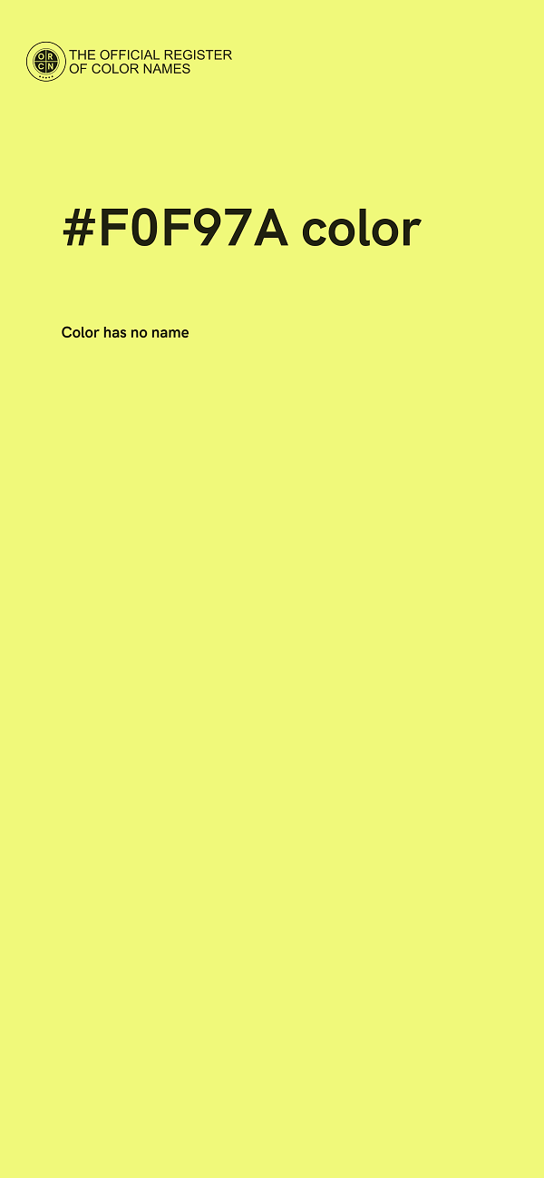#F0F97A color image