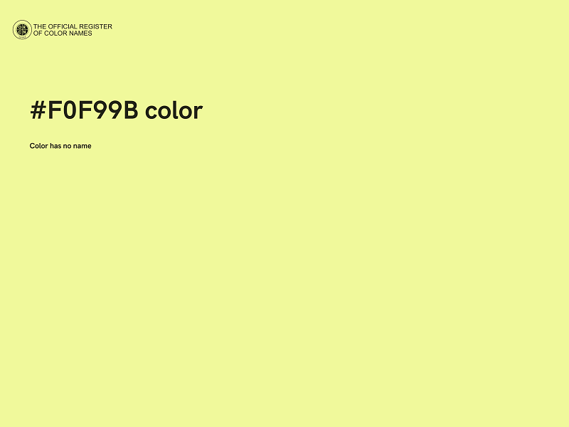#F0F99B color image