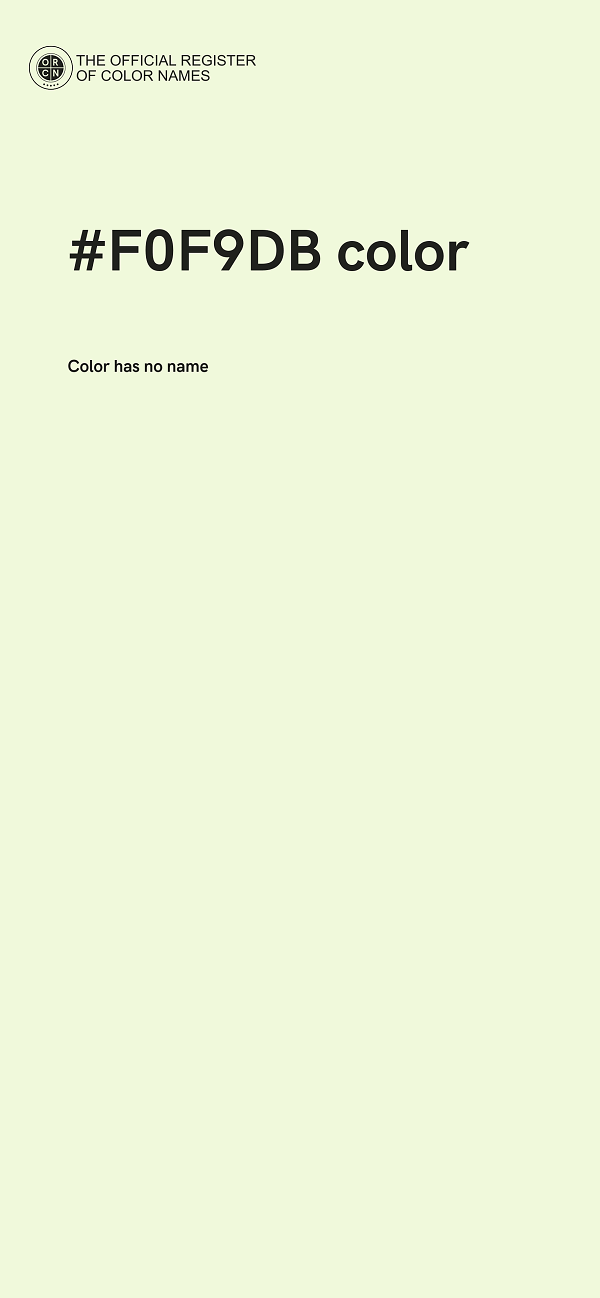 #F0F9DB color image