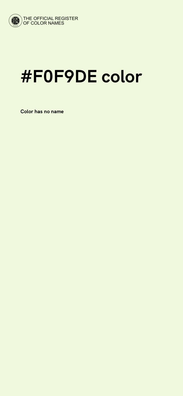 #F0F9DE color image