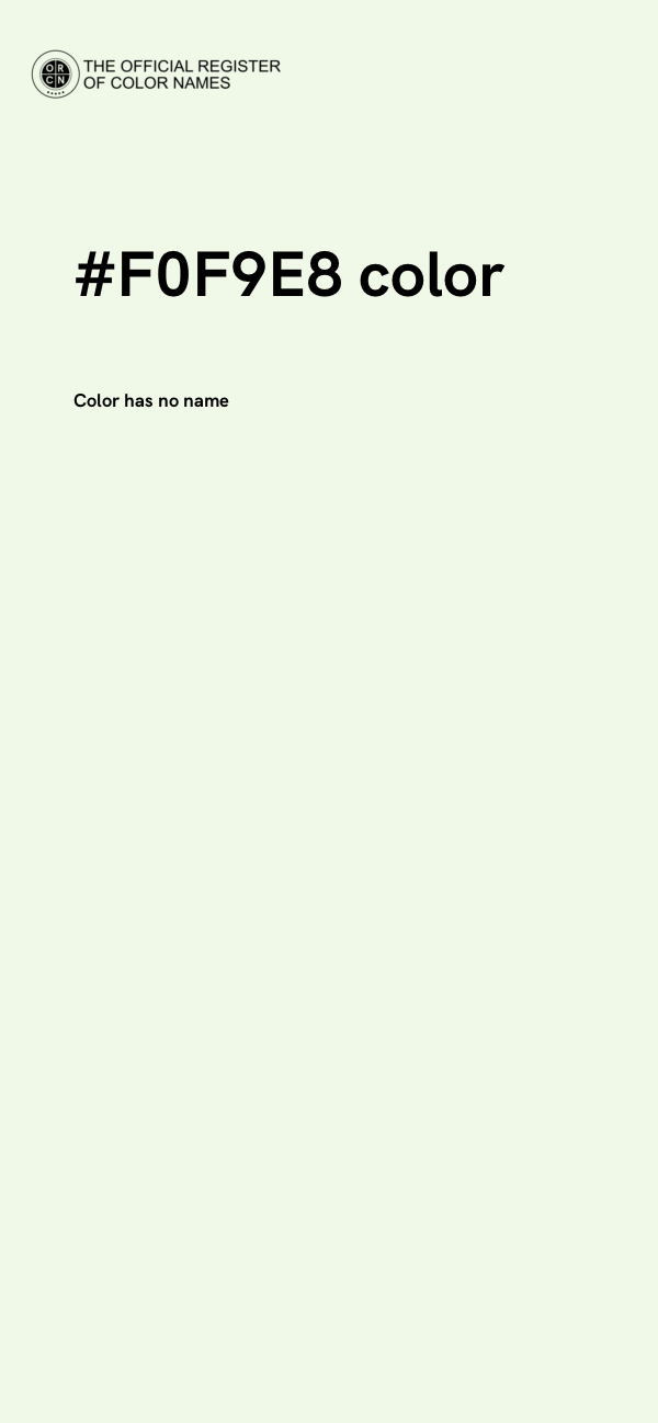#F0F9E8 color image