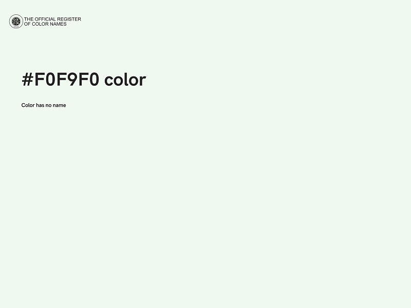 #F0F9F0 color image