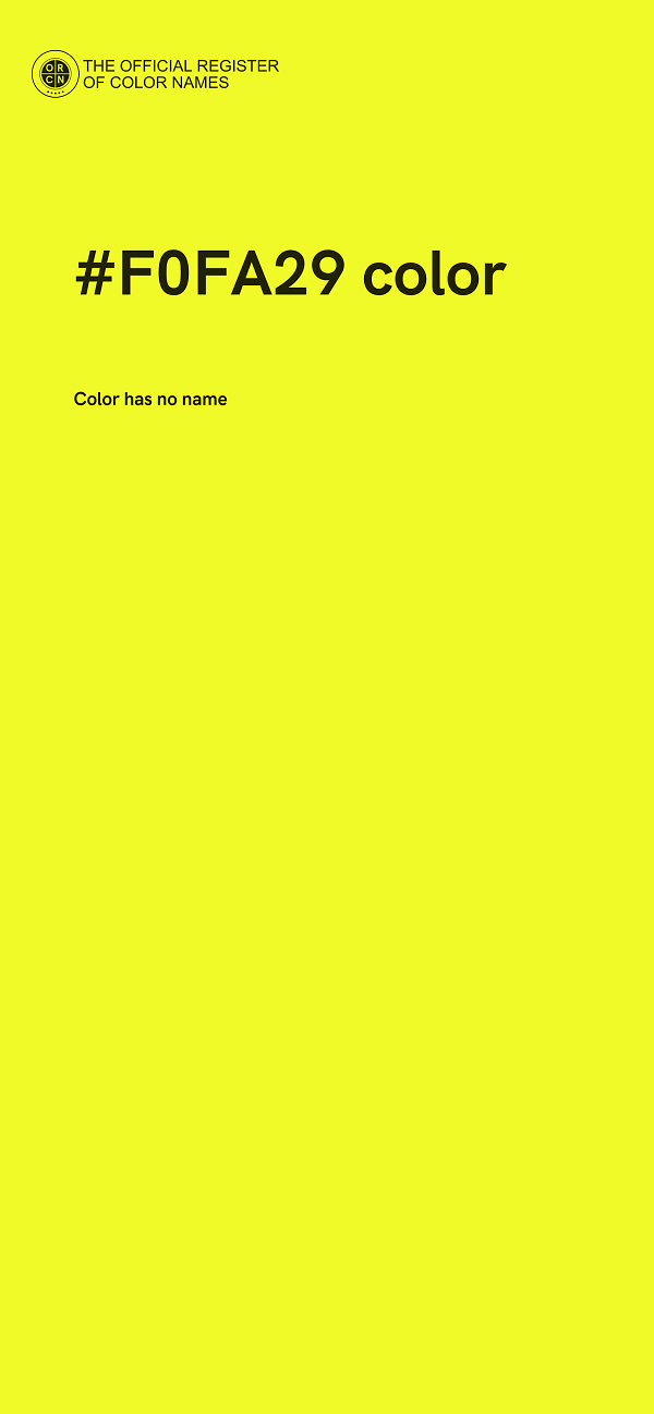#F0FA29 color image