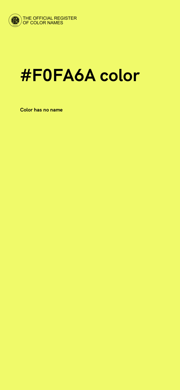 #F0FA6A color image