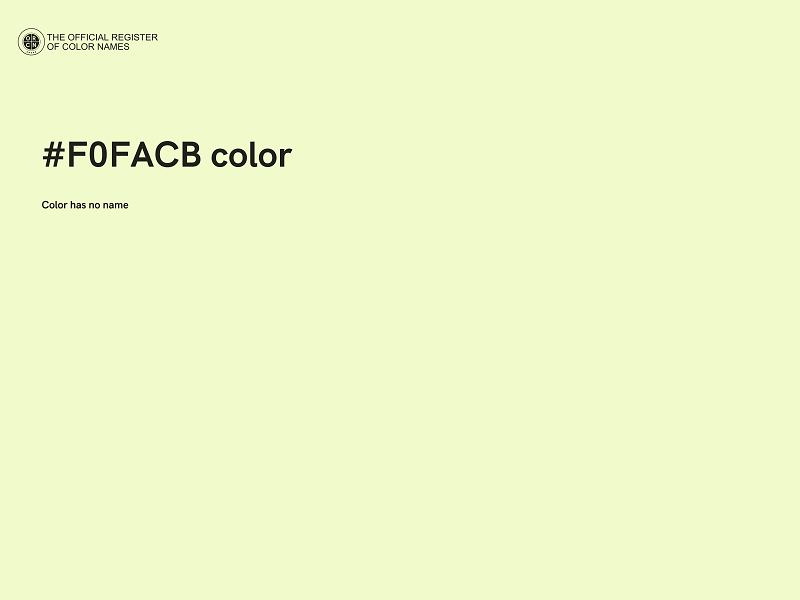 #F0FACB color image
