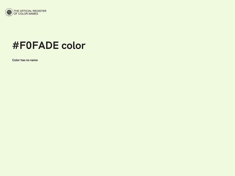 #F0FADE color image
