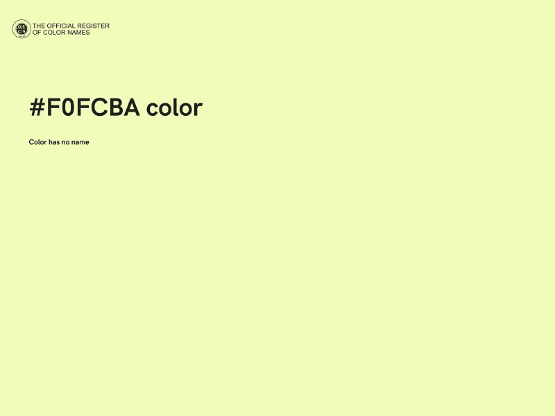 #F0FCBA color image