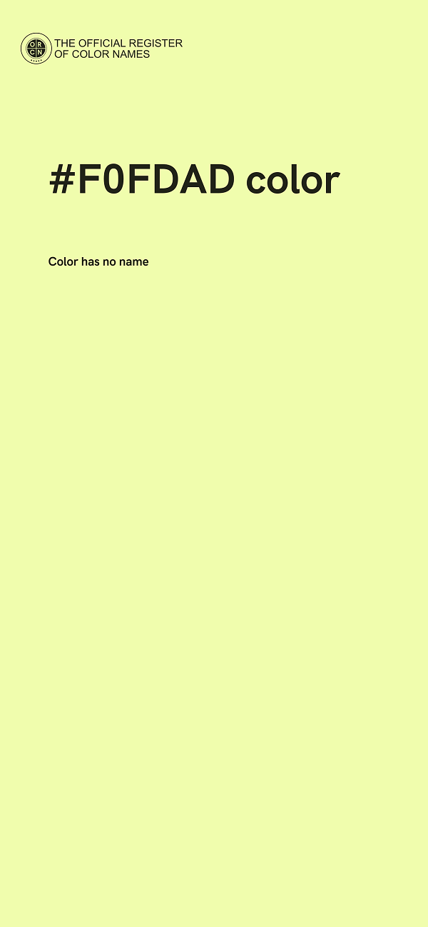 #F0FDAD color image