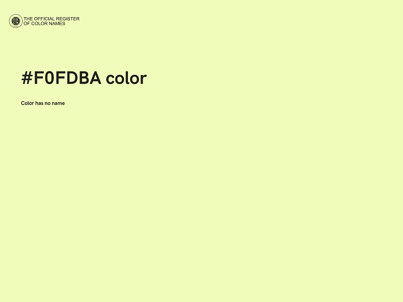 #F0FDBA color image
