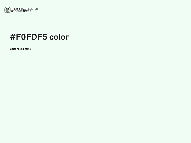 #F0FDF5 color image