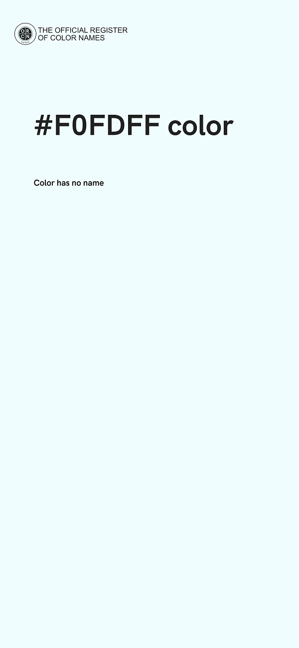 #F0FDFF color image