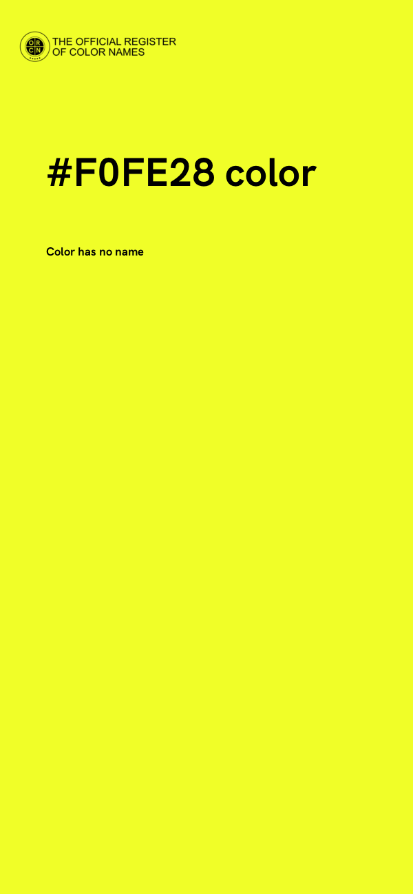#F0FE28 color image