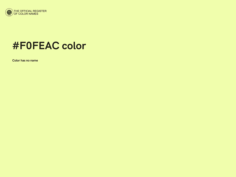 #F0FEAC color image