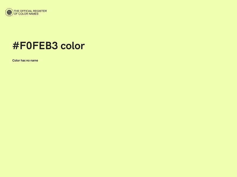 #F0FEB3 color image