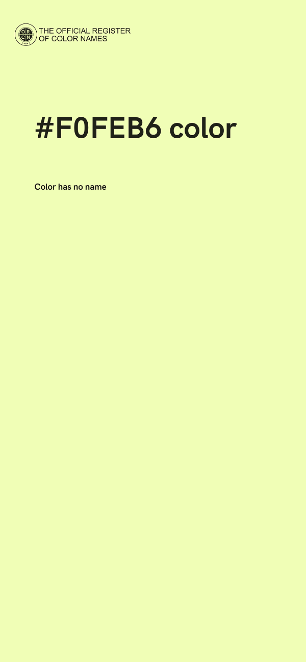 #F0FEB6 color image