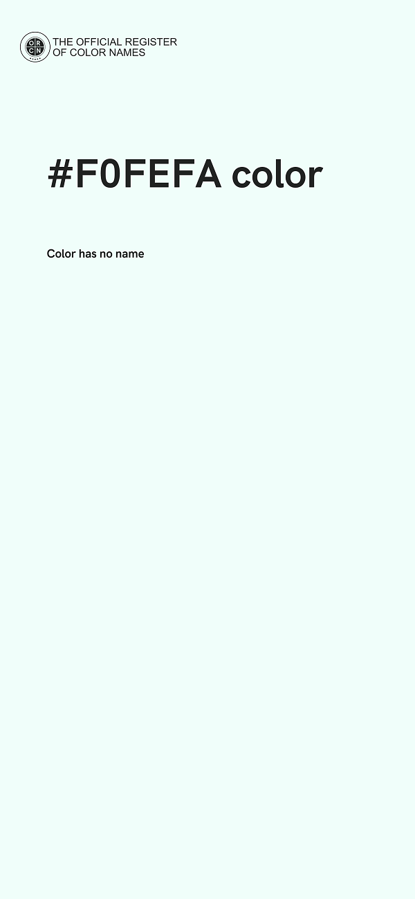 #F0FEFA color image