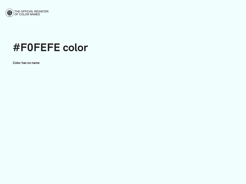 #F0FEFE color image