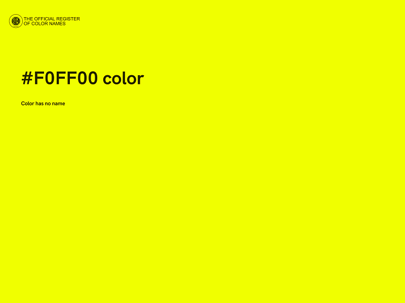 #F0FF00 color image