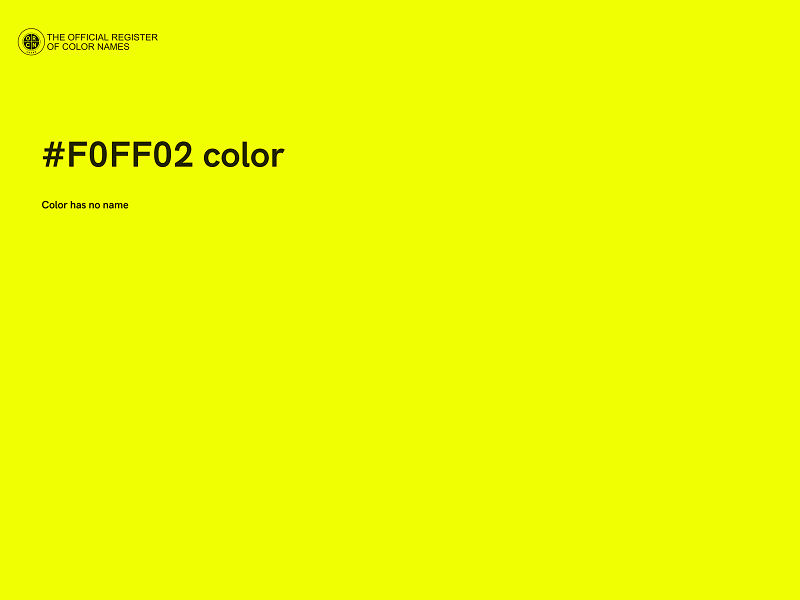 #F0FF02 color image