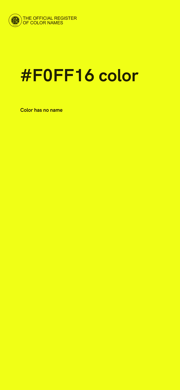 #F0FF16 color image