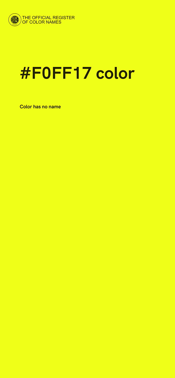#F0FF17 color image