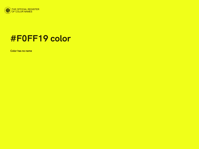 #F0FF19 color image