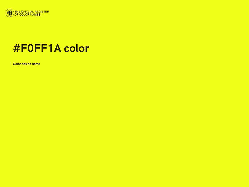 #F0FF1A color image