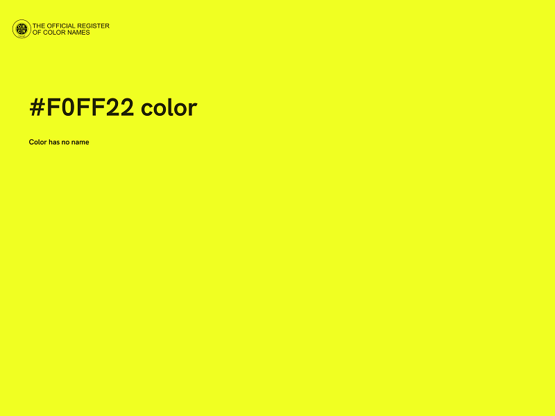 #F0FF22 color image