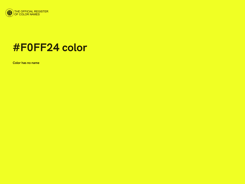 #F0FF24 color image