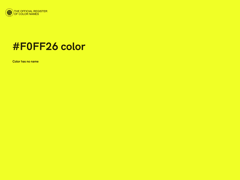 #F0FF26 color image