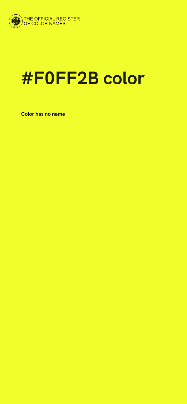 #F0FF2B color image