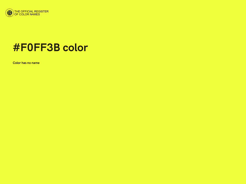 #F0FF3B color image