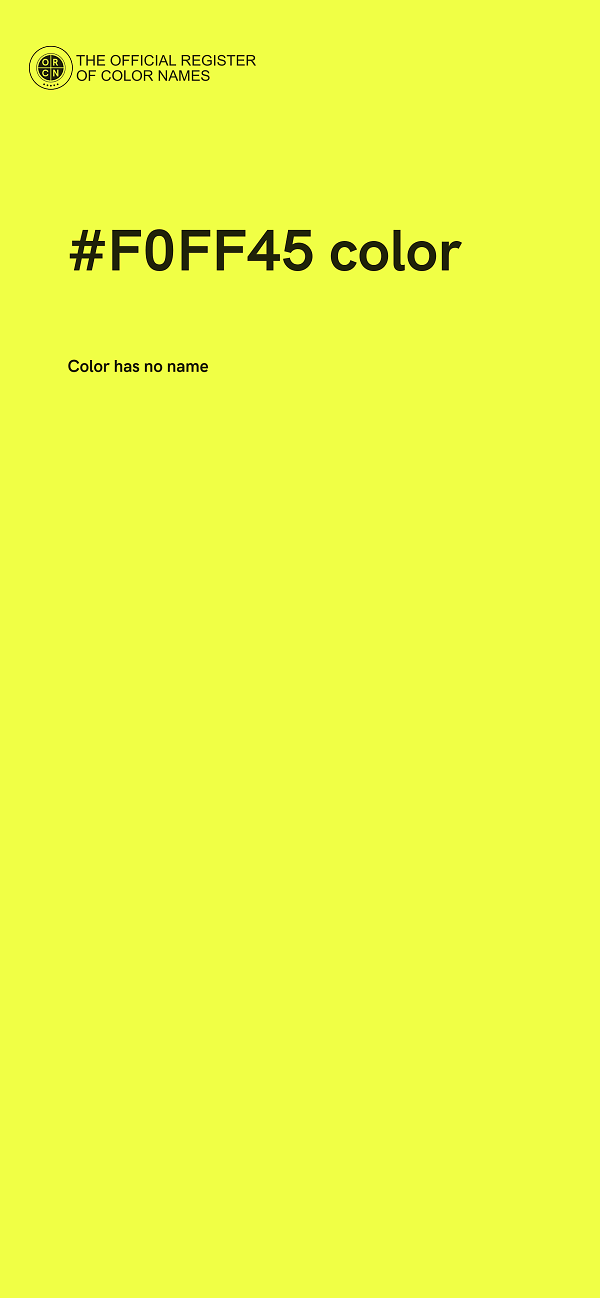 #F0FF45 color image